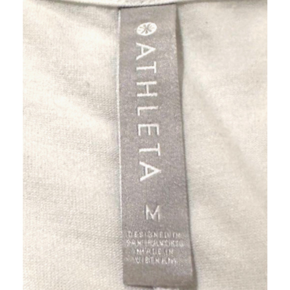 Athleta Cloudlight Cream White Scoop Neck Long Sleeve Shirt Medium Athleisure - Picture 5 of 7
